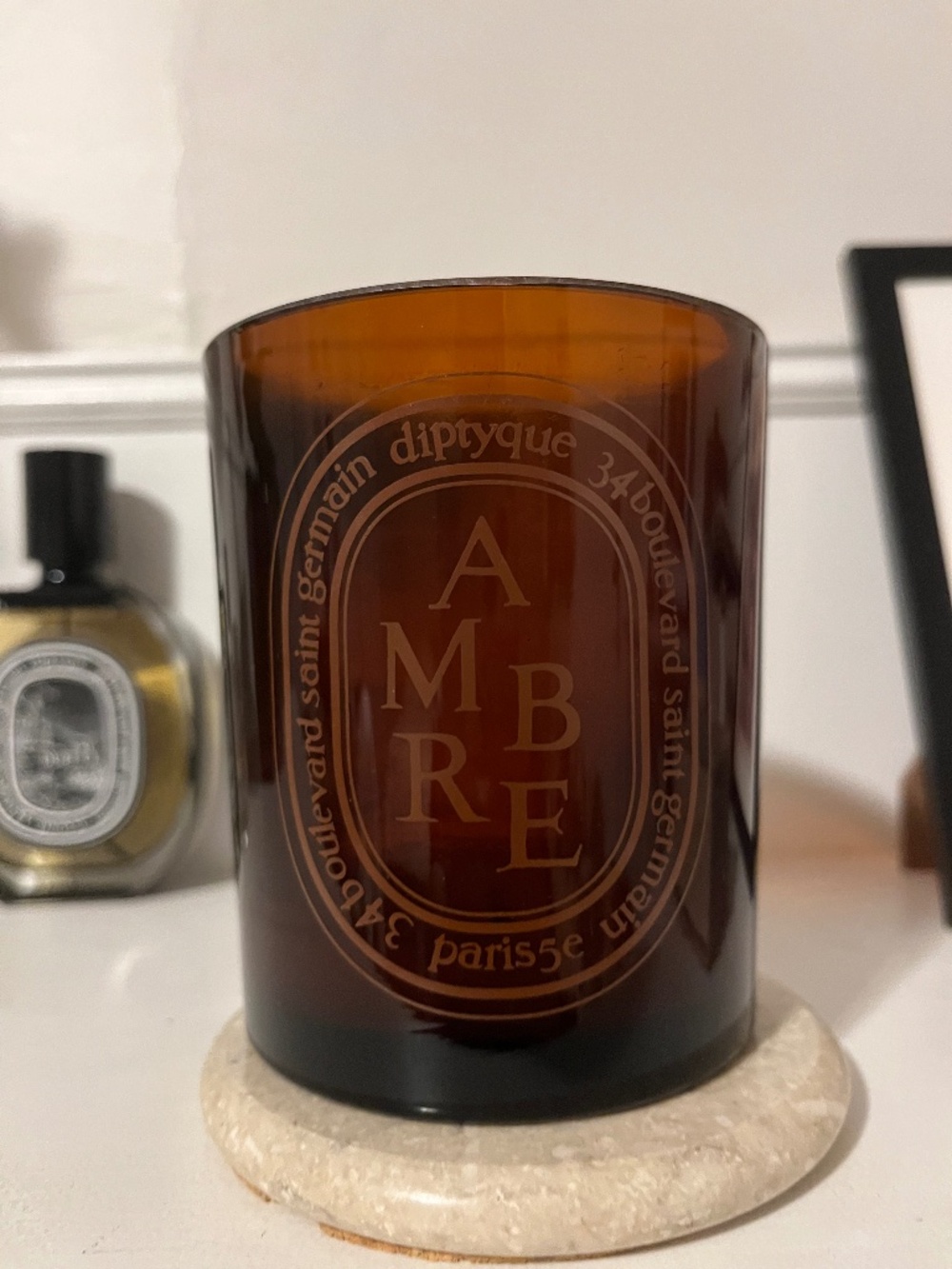 Diptyque Ambre 300g Glass Candle Container (cleaned and empty)